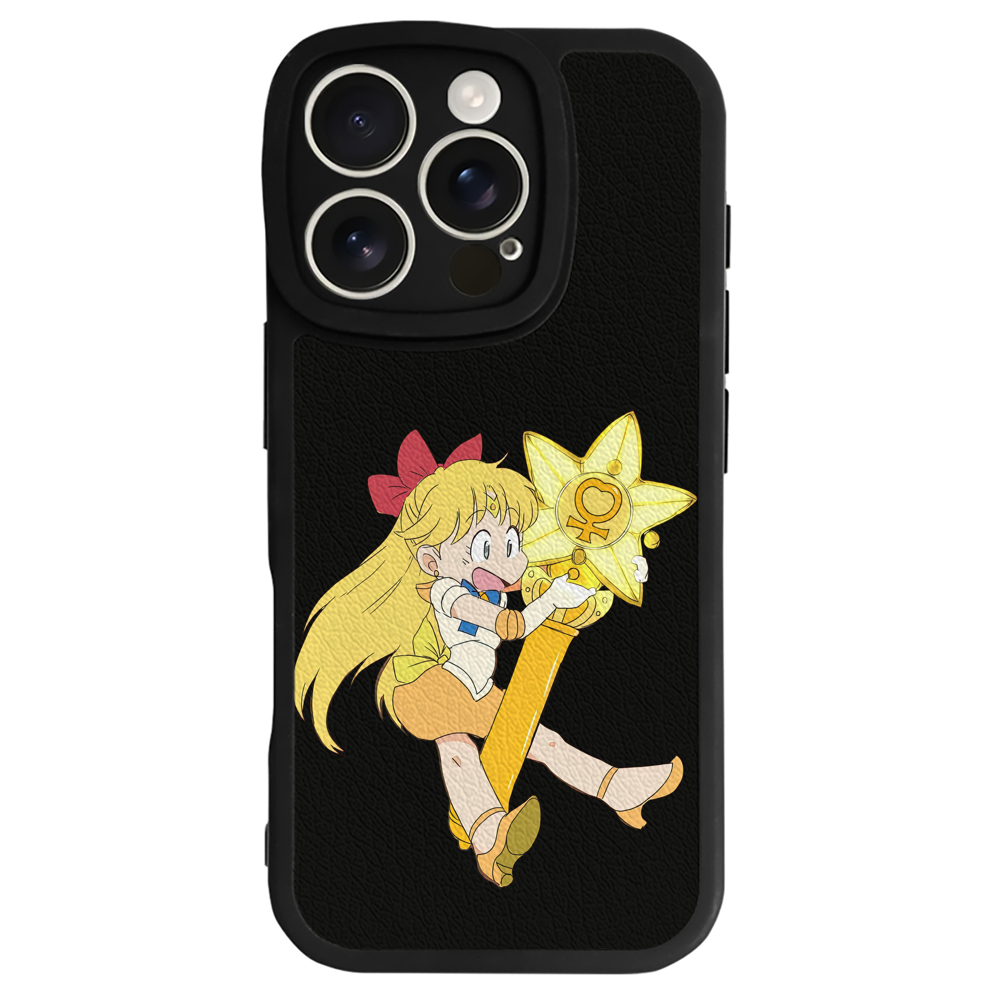 （画像用） 美少女戦士セーラームーン 愛野 美奈子 あいの みなこ Sailor Moon Aino Minako 【iPhone 16シリーズ対応】シリコンスマホケース（レザー調） 材質：シリコン